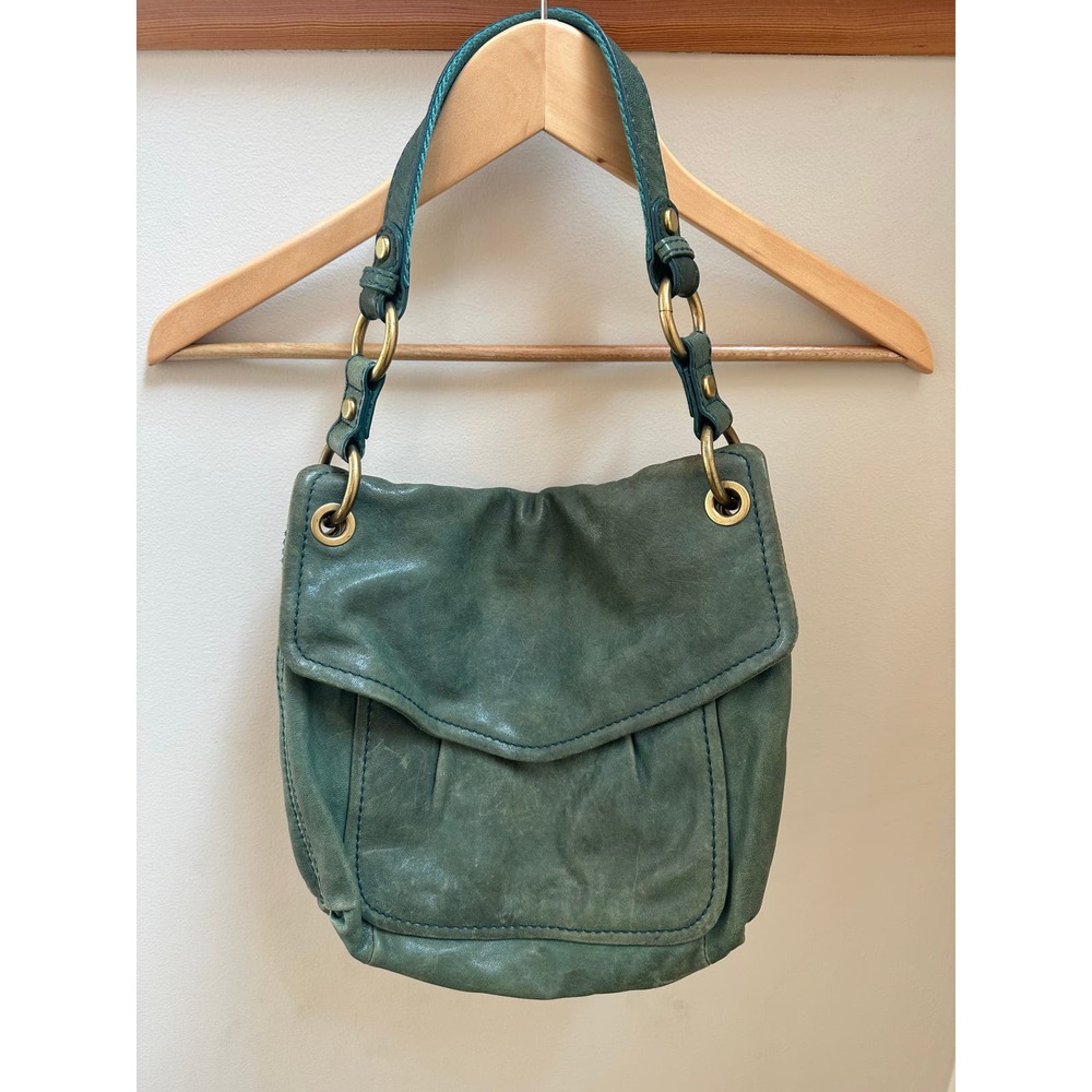 Fossil - Long Live Vintage 1954 Green Leather Shoulder Crossbody Bag Purse